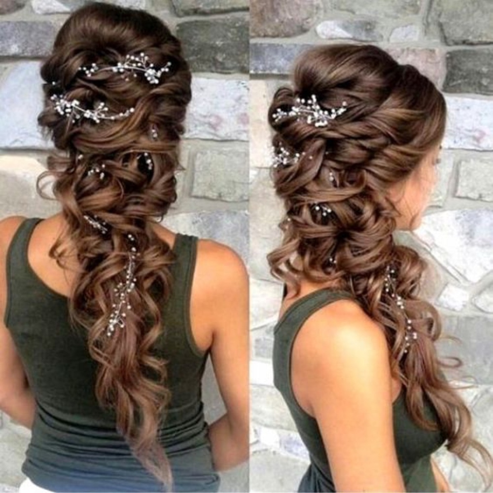 💖New "Emma" Bridal Crystal and Pearl Headband 40" - Picture 3 of 8